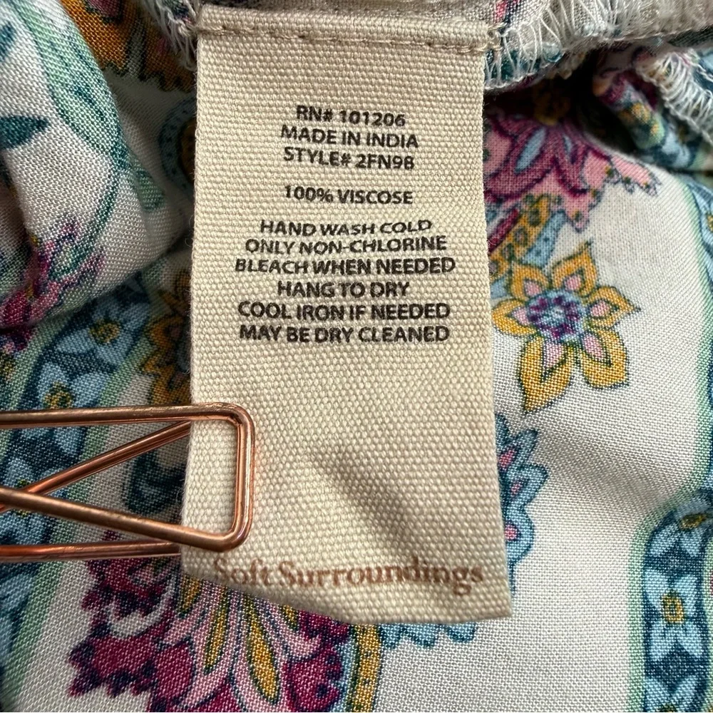 Soft Surroundings Kara Tiered Floral Bohemian Maxi Dress Size Large - Picture 13 of 16